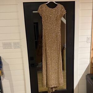 Adrianna Papell Gold Evening or Bridesmaid Dress